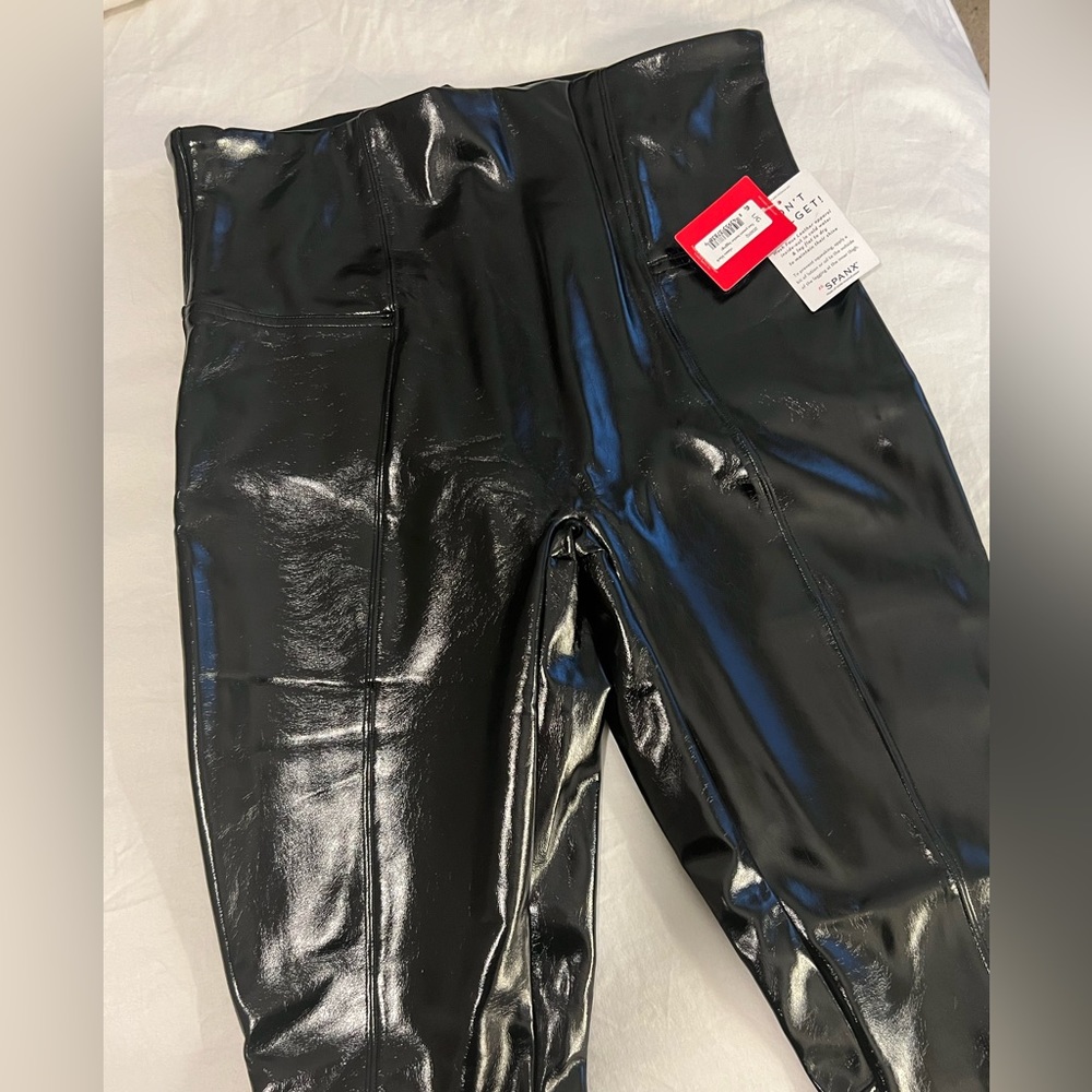 NWT Spanx Faux Patent Leather Leggings